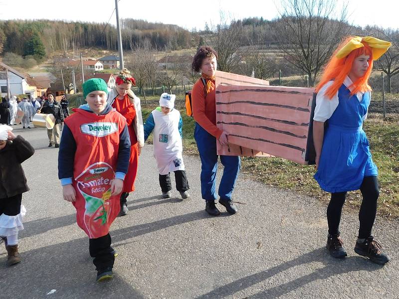 Masopustní průvod v Chlumku.