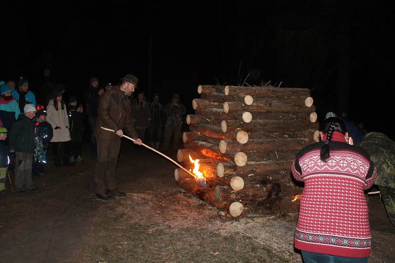 Zimní táboření na Hvězdě.