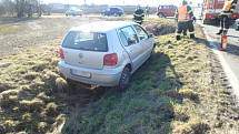 V sobotu 6. března havarovaly dva osobní automobily krátce před 15. hodinou v Nahořanech.