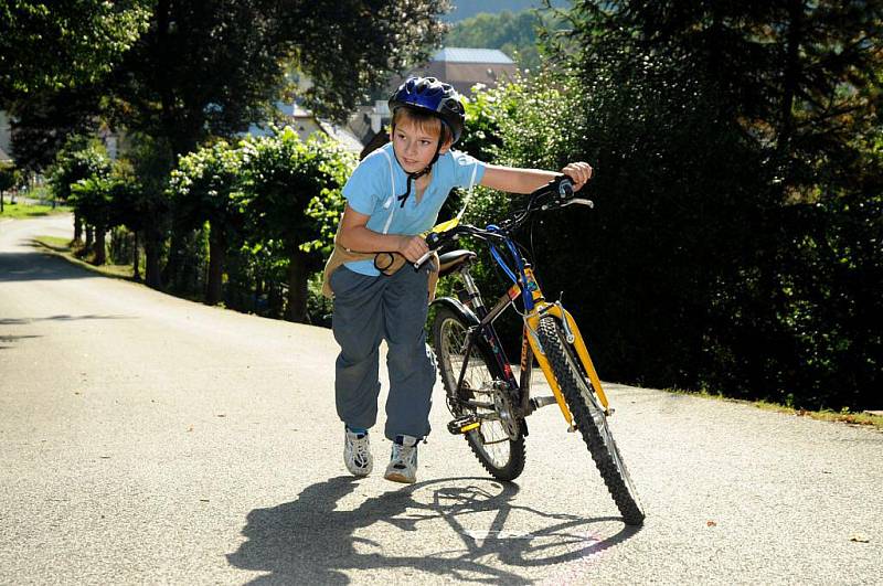 Cyklistické závody do vrchu.