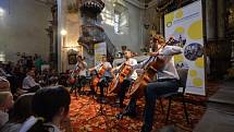Sobota 25. srpna patřila souboru Prague Cello Quartet, který oslnil publikum v kostele sv. Jiří a