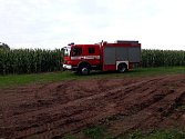 Profesionální a dobrovolná jednotka náchodských hasičů likvidovaly na Pavlišově požár lesní hrabanky na ploše asi 5 x 3 metru.