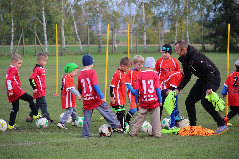 TRENÉŘI Jan Míl a Daniel Franc vedli ve Velké Jesenici ukázkovou tréninkovou jednotku.