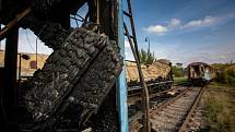 Požár historických vagonu v železničním muzeu Výtopna Jaroměř způsobil škodu přes 80mil.