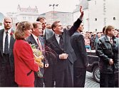 V Náchodě se Havel setkal se svým polským protějškem a poobědval s ním v Pekle.
