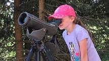 Zájemci budou mít možnost pomocí stativového dalekohledu pozorovat dospělé sokoly donášející potravu na hnízdiště na Chrámových stěnách.