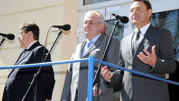 Návštěva prezidenta Miloše Zemana v Broumově. 