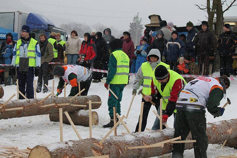 Na divácky atraktivní klání Dřevorubec roku 2012 se přišlo podívat v průběhu dne několik stovek návštěvníků.