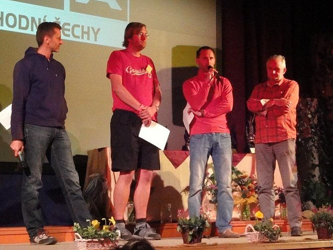 Porota 27. ročníku MHFF – zleva Stanislav Holec, Martin Karlík, Martin Heuger a Jerzy Porebski.