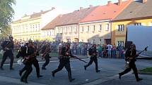 Střet rakouských a pruských vojáků na Husově náměstí v České Skalici.