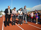 Slavnostní otevření zrekonstruovaného stadionu v Jaroměři.