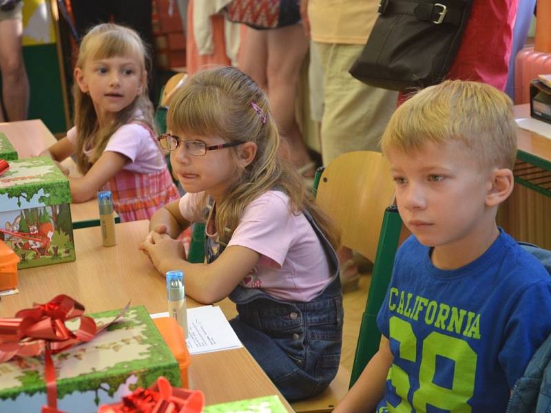 Prvňáčci v Základní škole T.G. Masaryka v Náchodě.