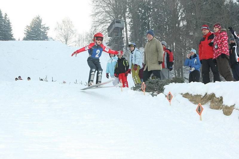 Severská kombinace nejmenších adeptů lyžování.