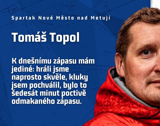 Tomáš Topol k utkání v Trutnově