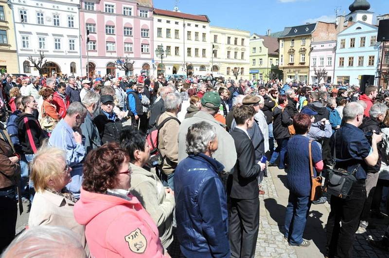 Návštěva prezidenta Miloše Zemana v Broumově. 