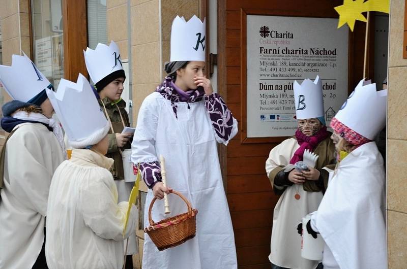 Tříkrálová sbírka v Náchodě.