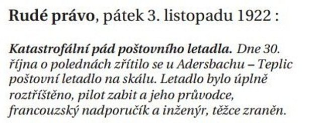 Události se tehdy několika krátkými zprávami věnoval denní tisk.