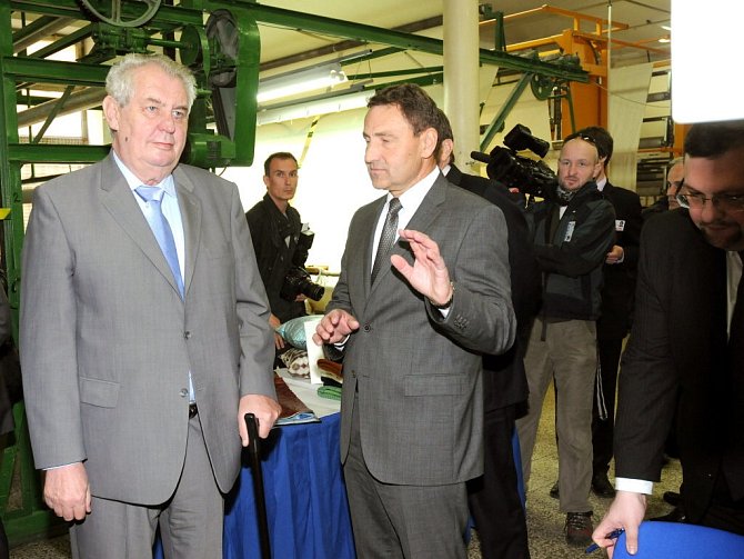 Návštěva prezidenta Miloše Zemana v Broumově. 