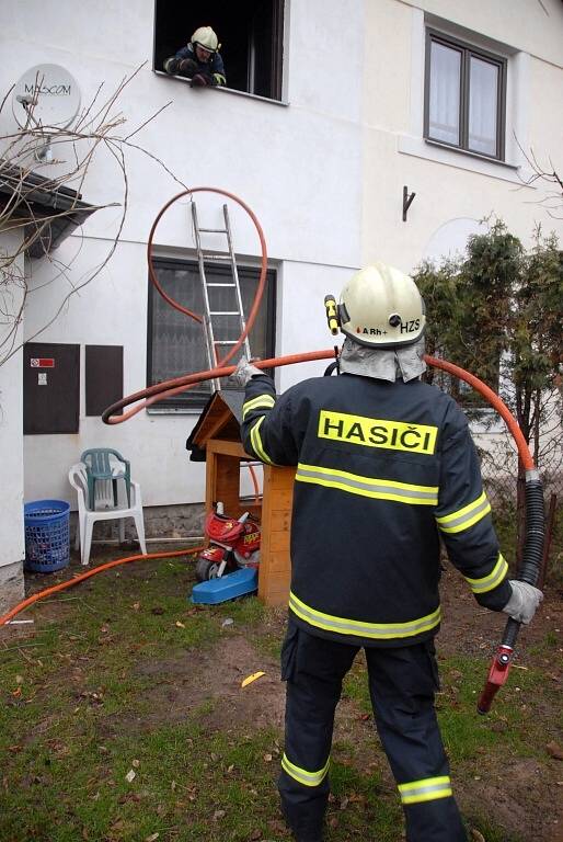 Požár rodinného domu v České Skalici.