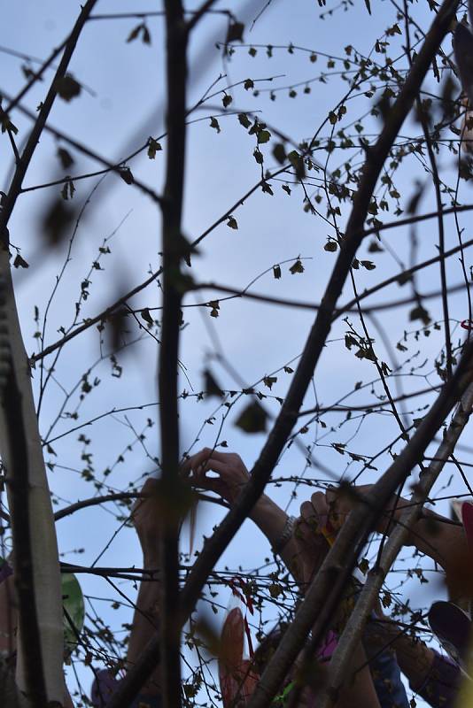 Hejtmánkovické Hejtmanky vyrábějí srdíčka na Srdíčkovník. Ten stojí před obecní hospodou a v jeho větvích se ve větru třepotají desítky srdíček různých barev a velikostí.