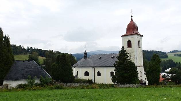 Kostel svaté Máří Magdaleny v Olešnici v Orlických horách. 