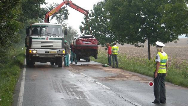 K dopravní nehodě K nehodě došlo na silnici za obcí Chábory ve směru na Dobrušku.