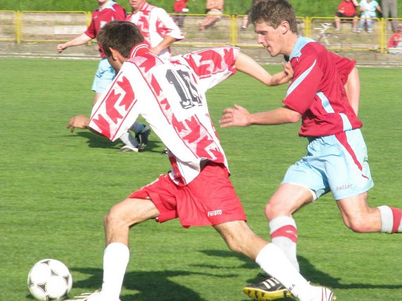 Utkání krajské I. A třídy Dobruška - Hořice (1:1).