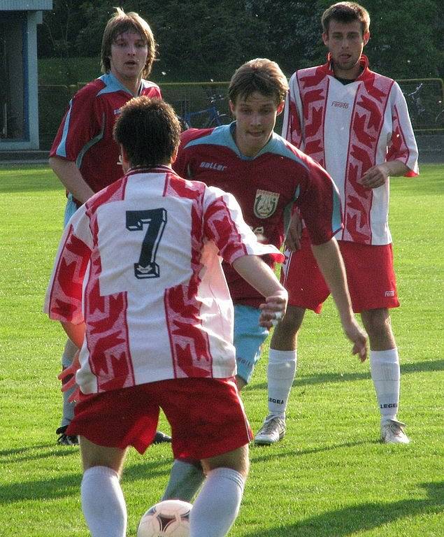 Utkání krajské I. A třídy Dobruška - Hořice (1:1).