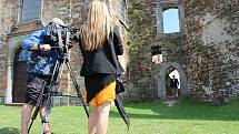 Z natáčení třetí série na hradě Potštejn.