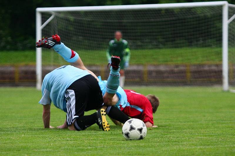 Fotbalové utkání Dobruška - Častolovice (1:2).