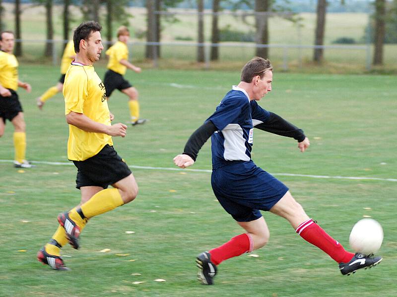 Z utkání Ohnišov – Albrechtice, které skončilo výhrou domácích 1:0. 