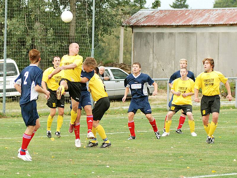 Z utkání Ohnišov – Albrechtice, které skončilo výhrou domácích 1:0. 