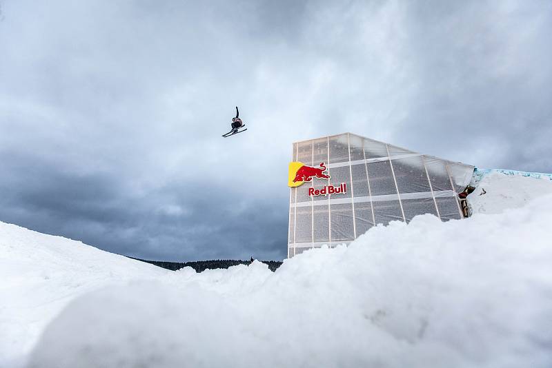 Freeski závod Soldiers - FIS v Big air v Deštném v Orlických horách.