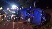 Havárie osobního automobilu v Týništi nad Orlicí.