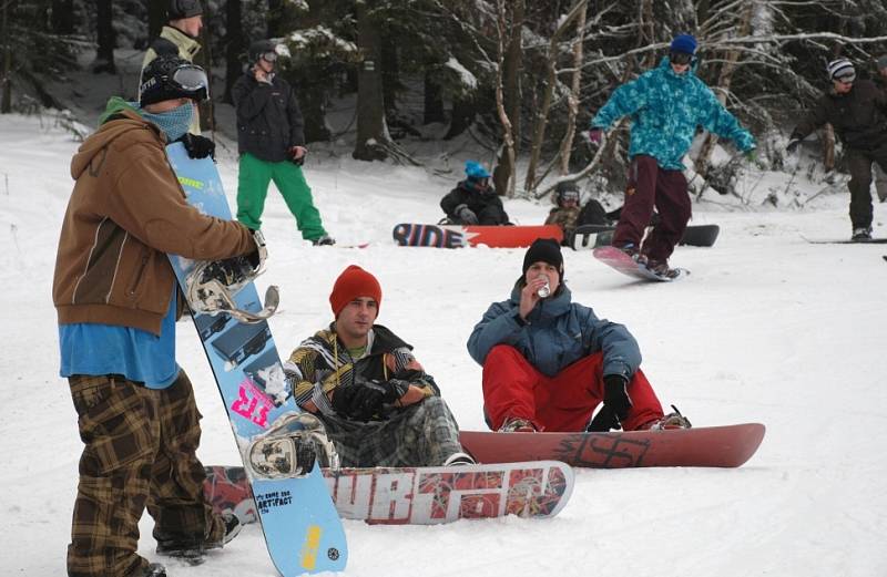 Snowpark v Deštném v Orlických horách