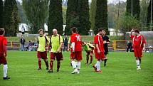 Z utkání krajské I. A třídy TJ Dobruška - Jiskra Jaroměř (5:0).