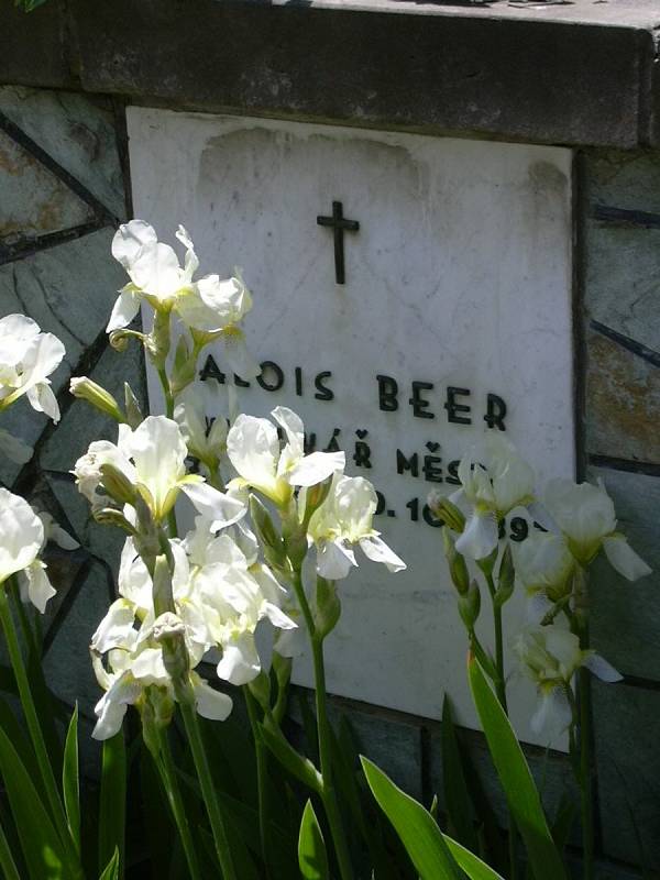 Hrob Aloise Beera na čestném pohřebišti.