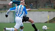 Utkání krajského přeboru Spartak Rychnov - Slovan Broumov skončilo nerozhodně 2:2.