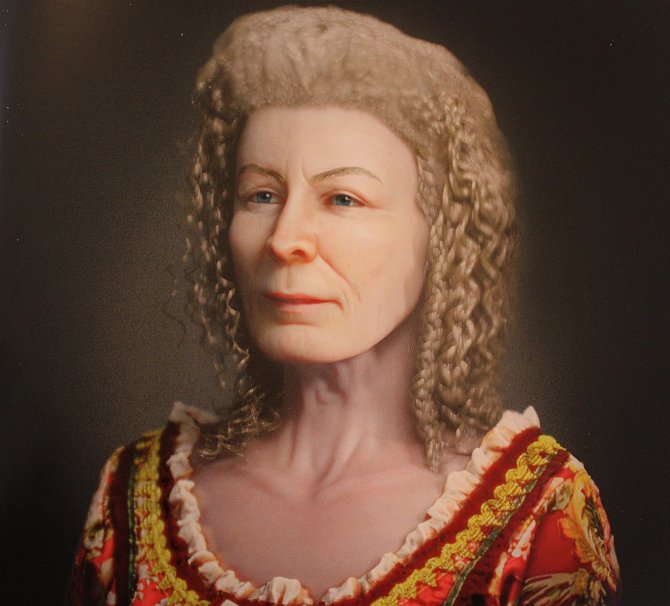 Zrekonstruovaná tvář Magdaleny Grambové.