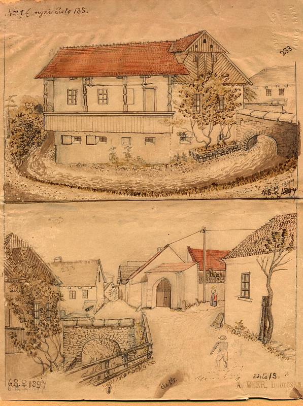 Domek F. L. Věka  na kresbě Aloise Beera.