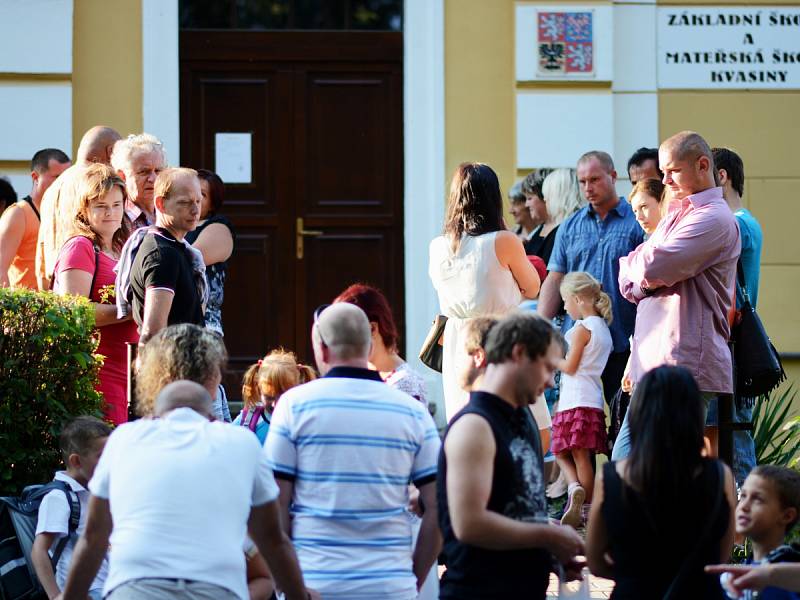 První školní den si užili také žáci v Kvasinách.