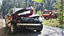 Dopravní nehoda mezi Borohrádkem a Česticemi
