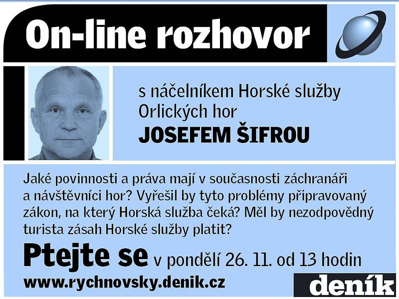 On-line rozhovor s Josefem Šifrou.