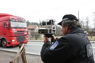 Městská policie Dobruška - měření v obci Chábory.