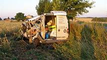 Dopravní nehoda nákladního a dodávkového vozidla se stala 29. 7. 2008 u obce Libel na Rychnovsku. Hasiči na místě poskytli předlékařskou pomoc jedné zraněné osobě a zajistily vozidla proti požáru.