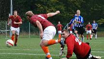 Z okresního derby krajské I. B třídy Sokol Černíkovice - Spartak Opočno (2:3). 