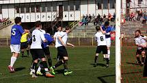 Z utkání fotbalového krajského přeboru Rychnov nad Kněžnou – Nový Bydžov (2:1). 