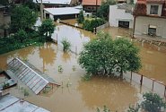 Povodeň v červenci 1997 zaplavila v Albrechticích nad Orlicí několik desítek domů.