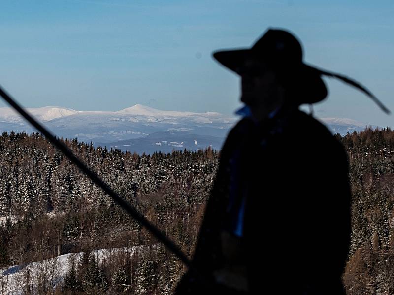 MČR v historickém lyžování v Olešnici v Orlických horách.