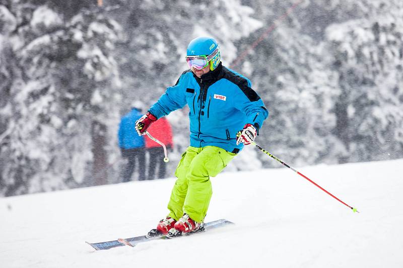 První letošní lyžování v Krkonoších